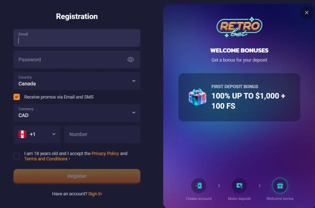 retrobet casino Gameplay