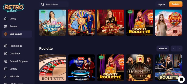 retrobet casino Gameplay