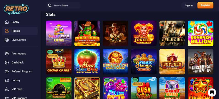retrobet casino Gameplay